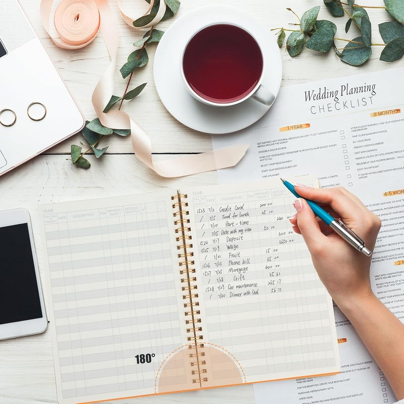 Koogel Accounting Ledger Book, Expense Tracker Notebook A5 Budget Bill Tracker Notebook for Home Budget Tracking Business Bookkeeping Personal Finance Planner, Income and Expense Log Book - Image 4